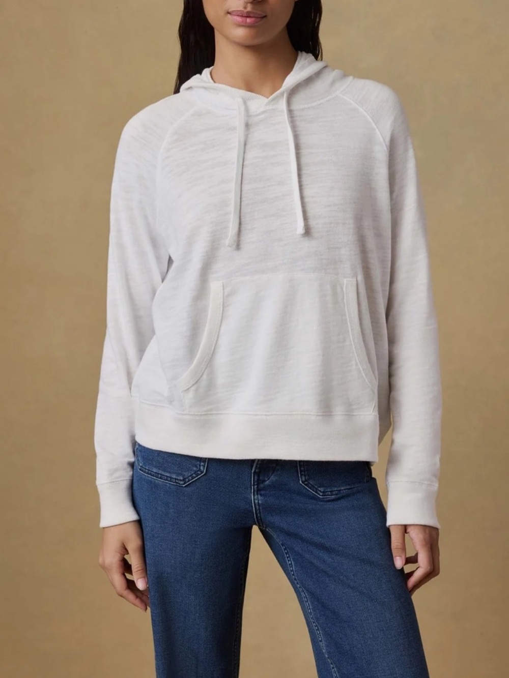 Women’s Faherty Sunwashed Organic Cotton Hoodie White Size M